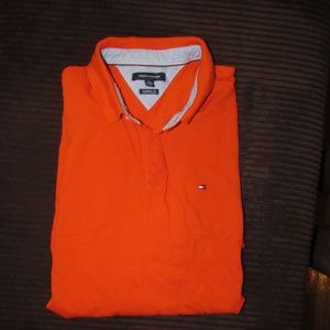 Orange Tommy Hilfiger Short Sleeve Polo